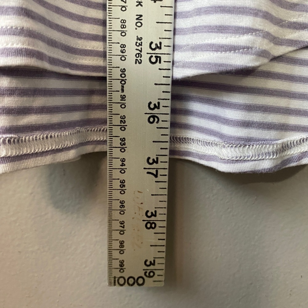 UGG Womens Striped Button Down Nightshirt Purple White 3/4 Sleeve XL Loungewear - Picture 10 of 15